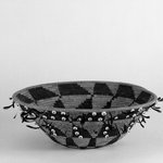 Gift or Jewel Basket with black and red feathers