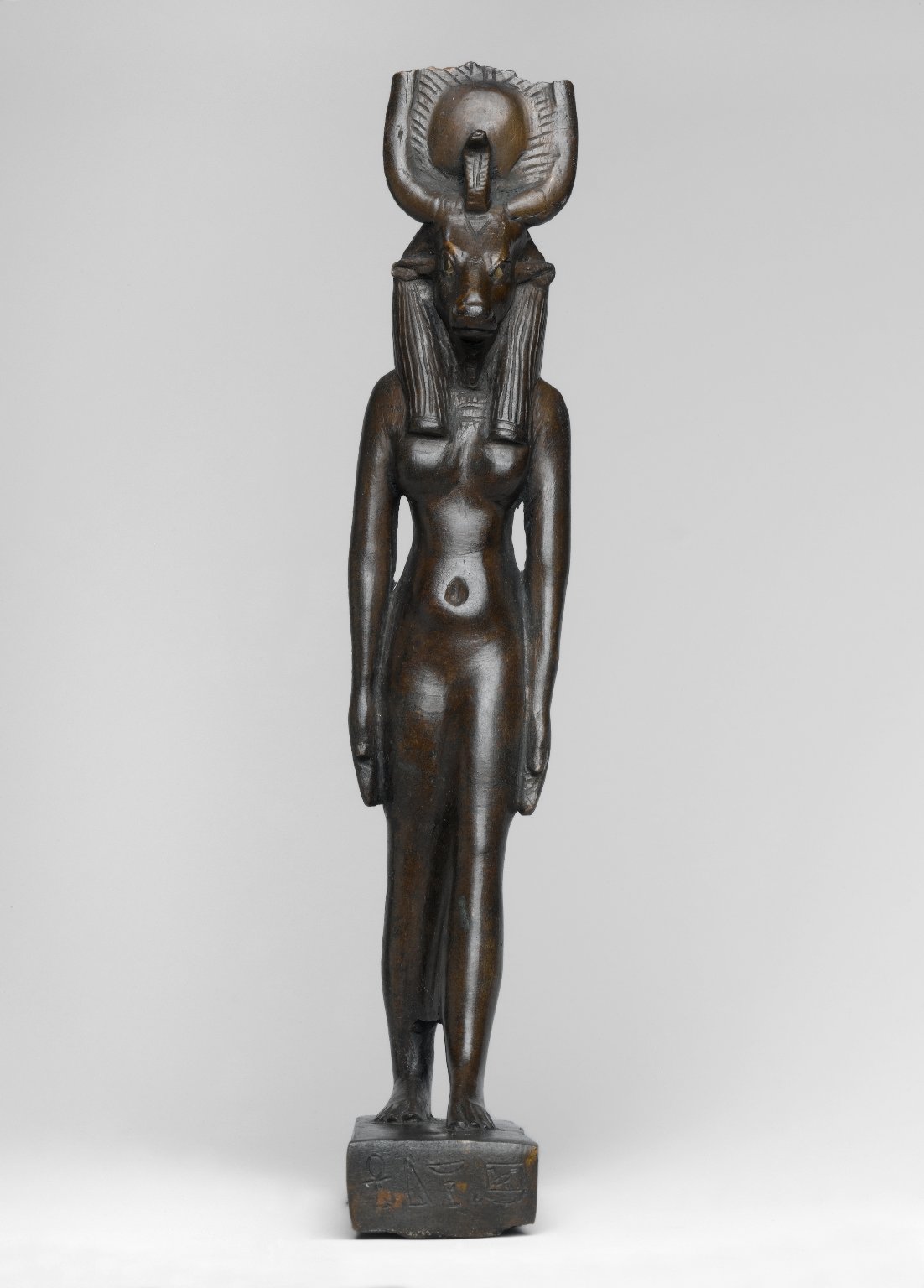 made in Egypt with more artistic accuracy A wonderful statue of Hathor in a human form