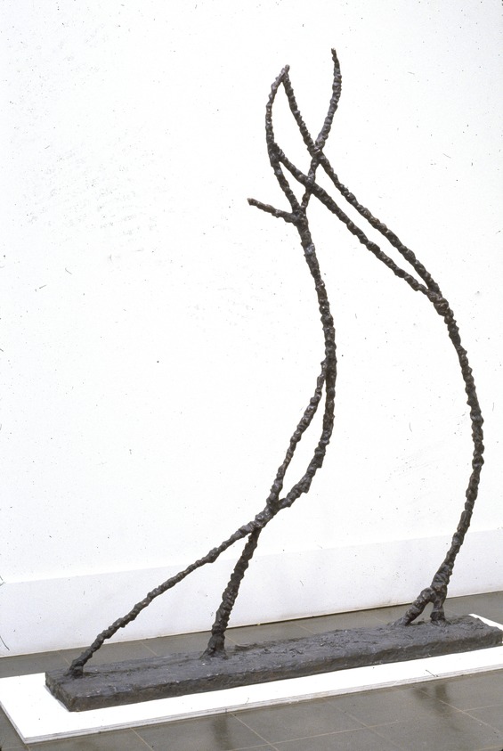 Joel Fisher (American, born 1947). <em>Untitled (Flame)</em>, 1988. Bronze, 81 1/2 x 61 3/8 x 12 1/2 inches (base measures 2 1/2 x 61 3/8 12 1/2 inches). Brooklyn Museum, Gift of the Contemporary Art Council and purchased with funds given by the National Endowment for the Arts Museum Purchase Plan, 1989.26.1. © artist or artist's estate (Photo: Brooklyn Museum, 1989.26.1_slide_SL3.jpg)