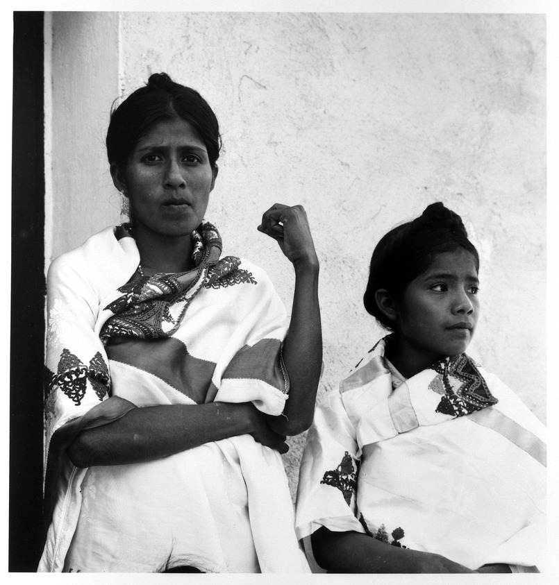Mariana Yampolsky (Mexican, 1925 - 2002). <em>Mother and Daughter</em>, ca. 1980s. Gelatin silver print, Sheet: 14 x 10 7/8 in. Brooklyn Museum, Gift of Marcuse Pfeifer, 1990.119.95. © artist or artist's estate (Photo: Brooklyn Museum, 1990.119.95_bw.jpg)