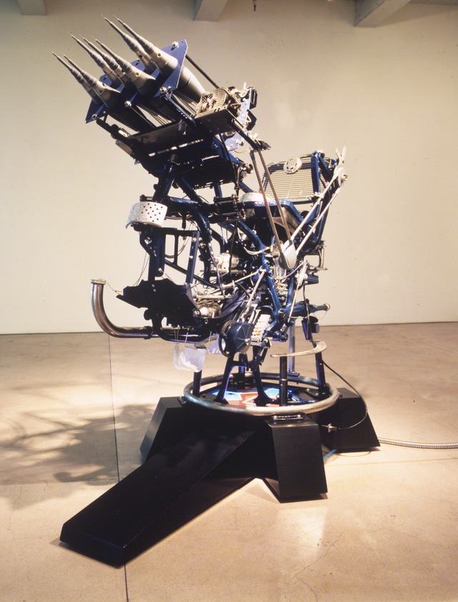 Todt. <em>Mortar Cycle</em>, 1985-1988. Mixed media, 72 1/2 x 121 x 35 in. Brooklyn Museum, Gift of Kent Gallery, New York, 1990.244. © artist or artist's estate (Photo: Brooklyn Museum, 1990.244_transpc001.jpg)