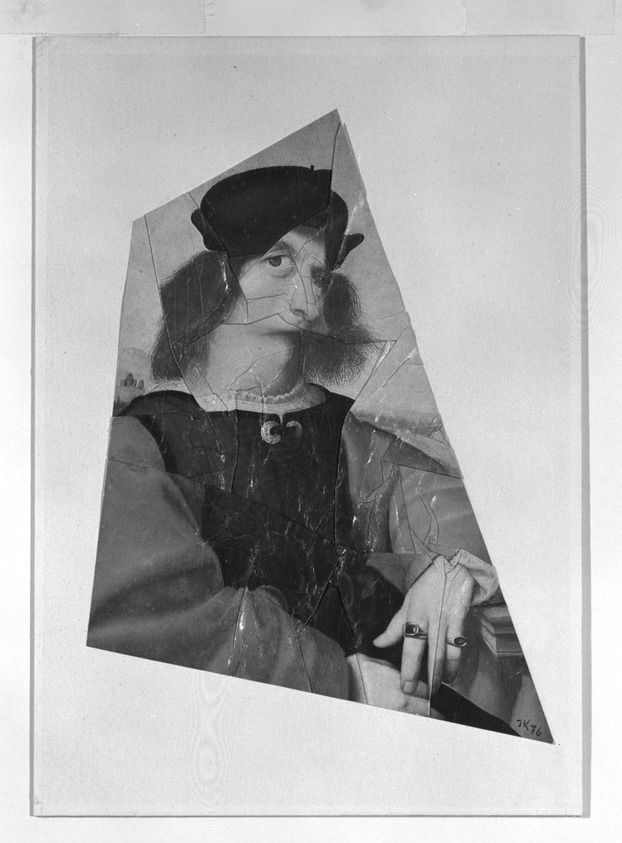 Jiri Kolar. <em>Untitled</em>, 1976. Collage, 11 1/4 x 8 in. (28.6 x 20.3 cm). Brooklyn Museum, Gift of Robert and Nicole Buck, 1991.216. © artist or artist's estate (Photo: Brooklyn Museum, 1991.216_bw.jpg)