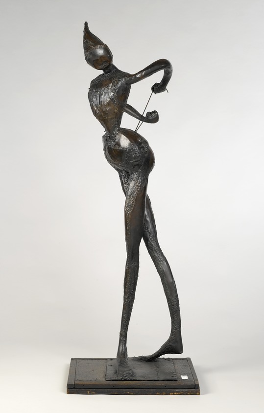 Robert J. Kuhn. <em>Dancer</em>, before 1966. Various metals, unique, 60 x 16 x 17 in. (152.4 x 40.6 x 43.2 cm). Brooklyn Museum, Bequest of William K. Jacobs, Jr., 1992.107.22. © artist or artist's estate (Photo: Brooklyn Museum, 1992.107.22_PS2.jpg)