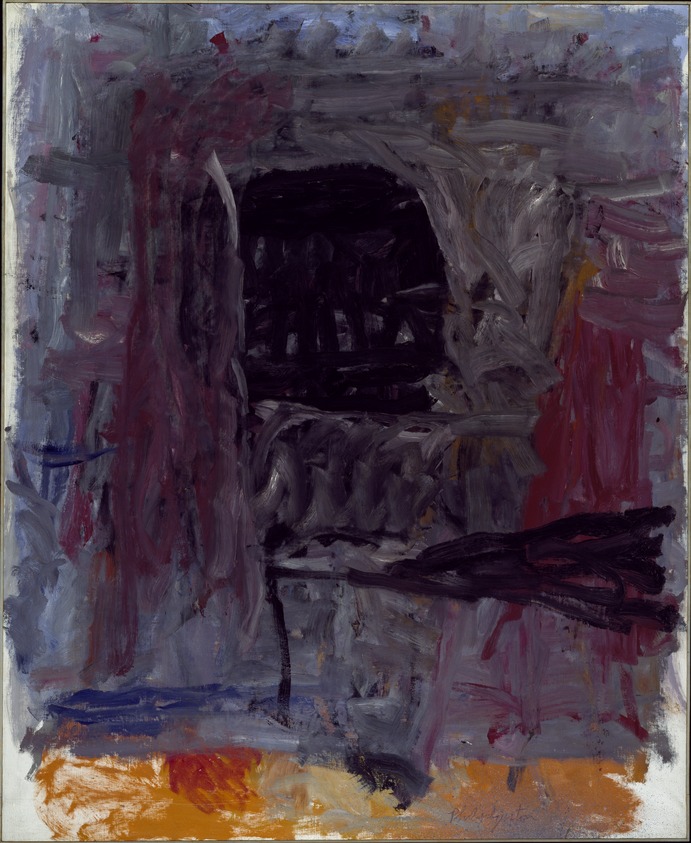 Philip Guston (American, born Canada, 1913–1980). <em>Painter II</em>, 1960. Oil on canvas, 69 x 57 in. (175.3 x 144.8 cm). Brooklyn Museum, Bequest of Musa Guston, 1992.211.1. © artist or artist's estate (Photo: Brooklyn Museum, 1992.211.1_SL3.jpg)