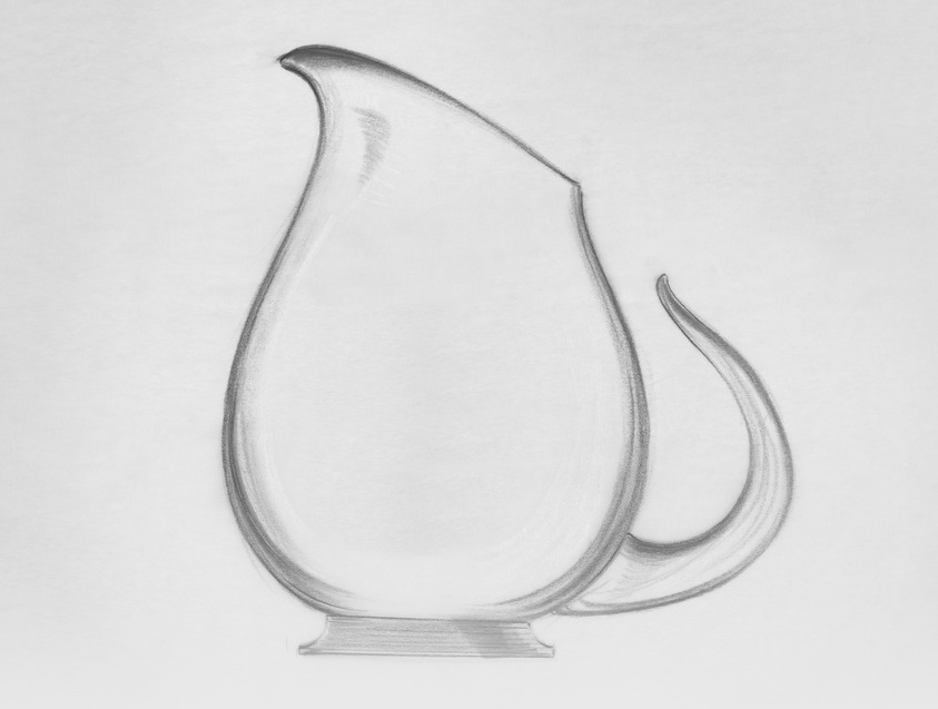 Marion Anderson Noyes (American, 1907-2002). <em>Preparatory Drawing of Pitcher</em>. Pencil and colored pencil on paper Brooklyn Museum, Gift of Marion Anderson Noyes, 1992.40.230. © artist or artist's estate (Photo: Karl Rudisill, Duggal Visual Solutions, 1992.40.230_Duggal_photograph.jpg)