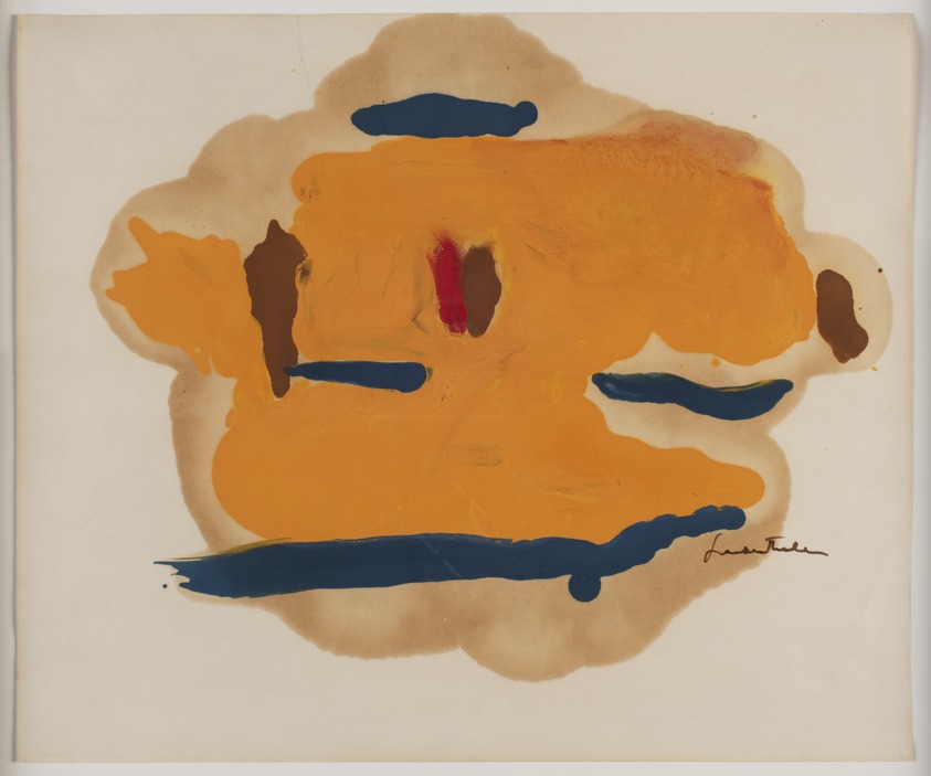 Helen Frankenthaler (American, 1928-2011). <em>Untitled</em>, 1963. Oil on paper, 14 x 17in. (35.6 x 43.2cm). Brooklyn Museum, Gift of Alexander Liberman, 1993.214.2. © artist or artist's estate (Photo: Brooklyn Museum, 1993.214.2_PS11.jpg)