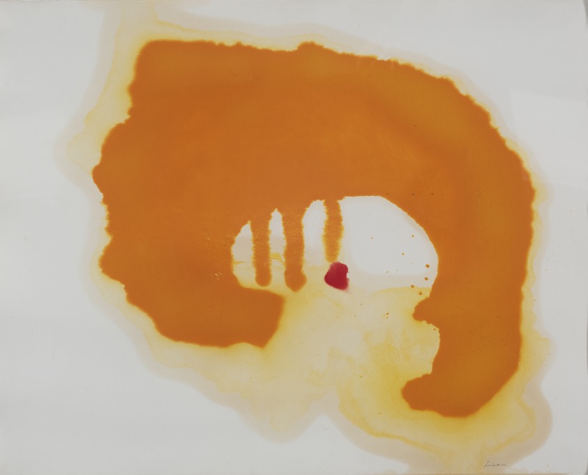 Helen Frankenthaler (American, 1928-2011). <em>Eclipse</em>, 1963. Oil on paper, 23 x 29in. (58.4 x 73.7cm). Brooklyn Museum, Gift of Alexander Liberman, 1993.214.3. © artist or artist's estate (Photo: Brooklyn Museum, 1993.214.3_PS11.jpg)