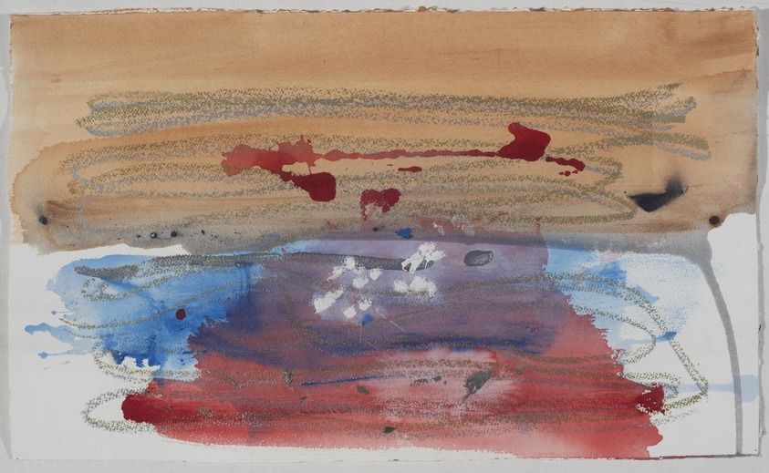 Helen Frankenthaler (American, 1928-2011). <em>Covent Garden Study</em>, 1984. Acrylic and crayon on paper, 17 9/16 x 29in. (44.6 x 73.7cm). Brooklyn Museum, Gift of Alexander Liberman, 1993.214.5. © artist or artist's estate (Photo: Brooklyn Museum, 1993.214.5_PS11.jpg)