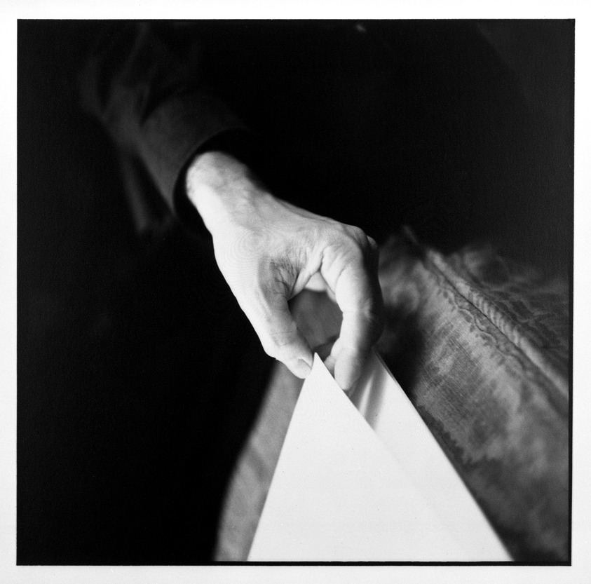 Bruce Cratsley (American, 1944–1998). <em>Hand of Tom Brazil</em>, 1989. Gelatin silver print, image/sheet: 9 1/4 x 9 1/2 in. (23.5 x 24.1 cm). Brooklyn Museum, Gift of Mr. and Mrs. Gilbert Millstein, 1995.131.1. © artist or artist's estate (Photo: Brooklyn Museum, 1995.131.1_bw.jpg)