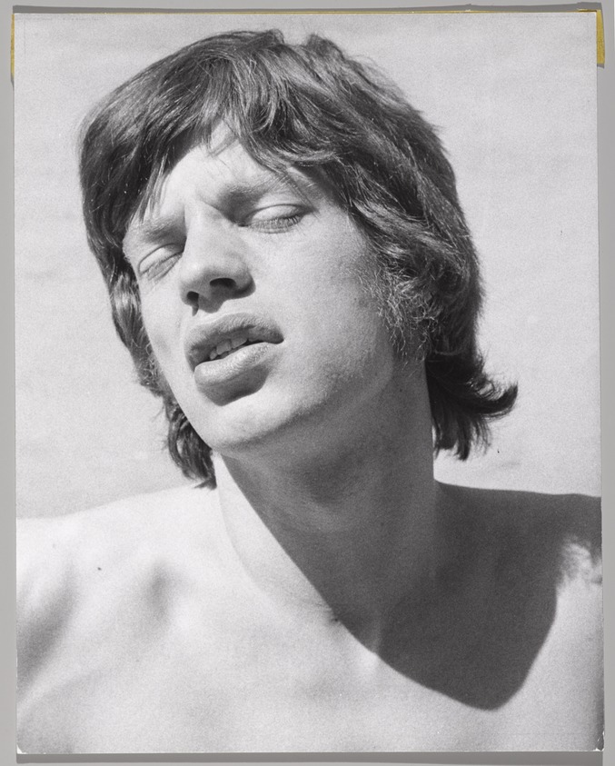 Cecil Beaton (English, 1904–1980). <em>Mick Jagger</em>, 1967. Gelatin silver print, image/sheet: 9 1/2 x 7 1/2 in. (24.1 x 19.1 cm). Brooklyn Museum, Gift of Rosemarie Haag Bletter and Martin Filler, 1995.203. © artist or artist's estate (Photo: Brooklyn Museum, 1995.203_PS9.jpg)