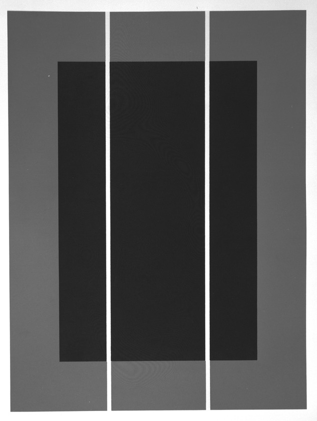 Donald Judd (American, 1928-1994). <em>Untitled</em>, 1994. Woodcut, 23 5/16 x 31 5/16 in. (59.2 x 79.6 cm). Brooklyn Museum, Alfred T. White Fund, 1995.67.2. © artist or artist's estate (Photo: Brooklyn Museum, 1995.67.2_bw.jpg)