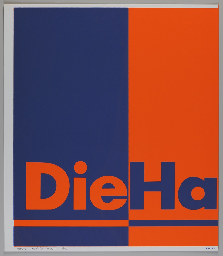 Tom McGlynn. <em>Die Ha</em>, 1988–1992. Silkscreen, sheet: 23 x 20 in. (58.4 x 50.8 cm). Brooklyn Museum, Emily Winthrop Miles Fund, 1996.188.28. © artist or artist's estate (Photo: Brooklyn Museum, 1996.188.28_PS20.jpg)