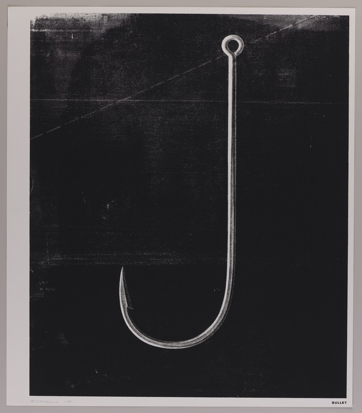 Andrew Castrucci (American, born 1961). <em>Fish Hook</em>, 1988–1992. Silkscreen, sheet: 23 x 20 in. (58.4 x 50.8 cm). Brooklyn Museum, Emily Winthrop Miles Fund, 1996.188.31. © artist or artist's estate (Photo: Brooklyn Museum, 1996.188.31_PS20.jpg)