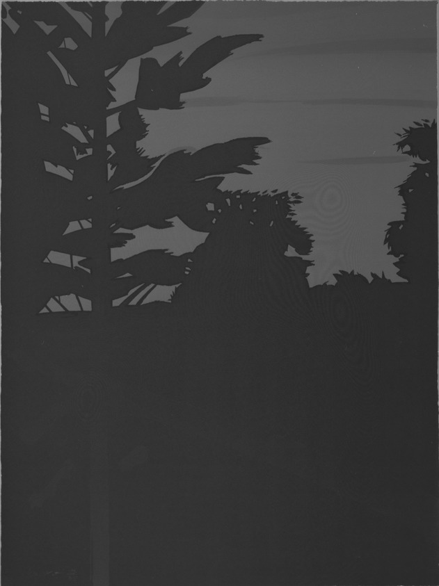 Alex Katz (American, born 1927). <em>Twilight II</em>, 1978. Screenprint in 7 colors, 30 1/16 x 40 in. (76.3 x 101.7 cm). Brooklyn Museum, Gift of the artist, 1996.97.6. © artist or artist's estate (Photo: Brooklyn Museum, 1996.97.6_bw.jpg)