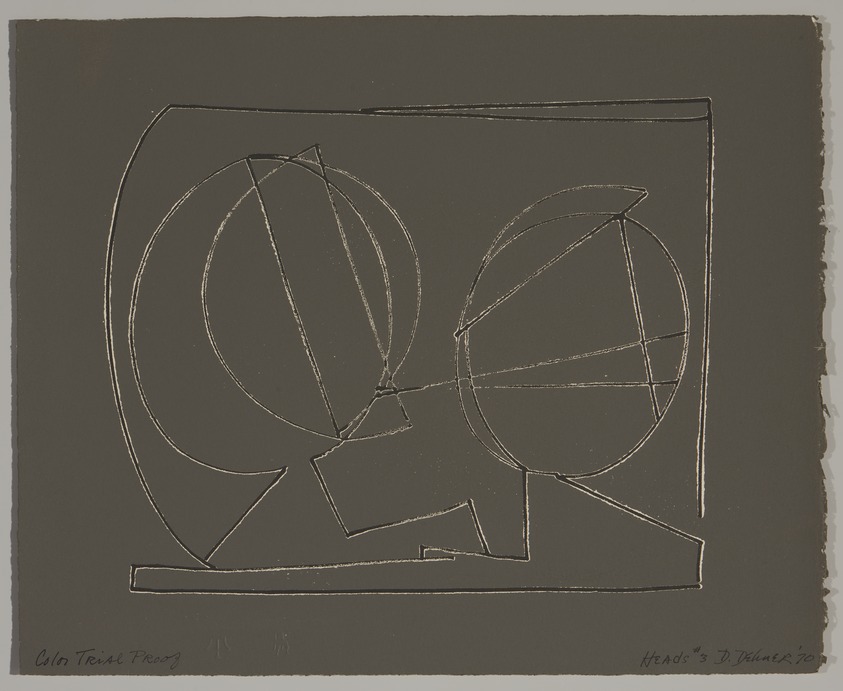 Dorothy Dehner (American, 1908–1994). <em>Heads #3</em>, 1970. Lithograph, 12 1/4 x 15 1/16 in. (31.2 x 38.3 cm). Brooklyn Museum, Gift of the Dorothy Dehner Foundation, 1997.81.4. © artist or artist's estate (Photo: Brooklyn Museum, 1997.81.4_PS11.jpg)