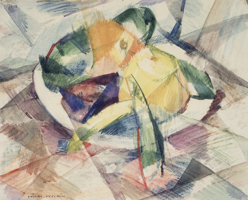 Vaclav Vytlacil (American, 1893-1984). <em>Untitled (Still Life)</em>, n.d. Watercolor on paper, 13 1/2 x 16 9/16 in.  (34.3 x 42.1 cm). Brooklyn Museum, Gift of the Estate of Vaclav Vytlacil, 1998.100.2. © artist or artist's estate (Photo: Brooklyn Museum, 1998.100.2_transp713.jpg)