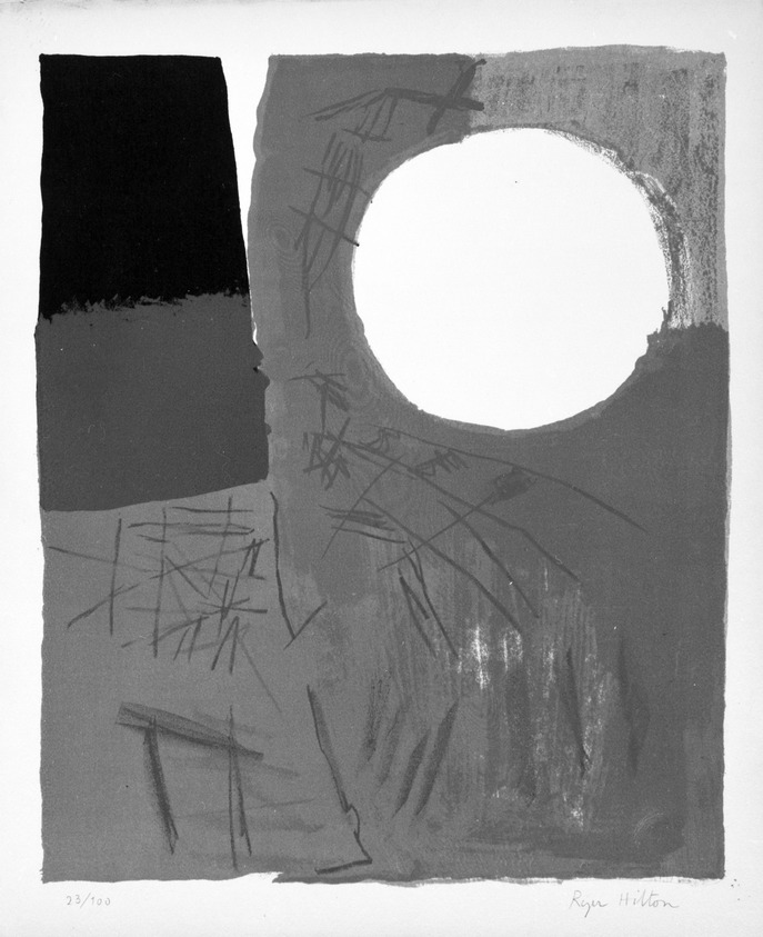 Stephen Gilbert (British, 1910-2007). <em>Untitled</em>, 1953. Lithograph on paper, sheet: 12 7/8 x 15 3/4 in. (32.7 x 40 cm). Brooklyn Museum, Gift of Philip Gould, 1998.192.5. © artist or artist's estate (Photo: Brooklyn Museum, 1998.192.5_bw.jpg)
