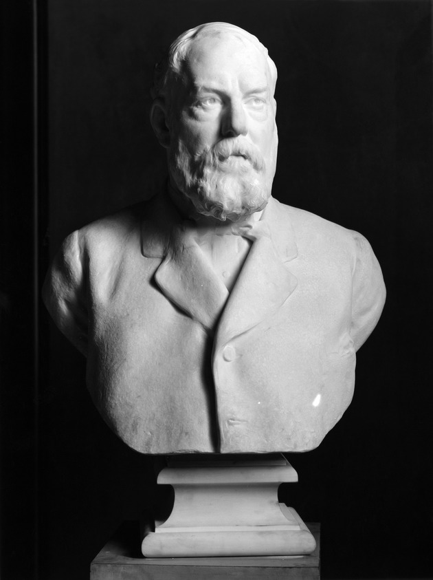 Frederick William MacMonnies (American, 1863-1937). <em>Colonel Robert B. Woodward</em>, 1919. Marble, 40 1/8 x 24 7/16 x 16 9/16 in. (101.9 x 62.1 x 42.1 cm). Brooklyn Museum, Purchased by Special Subscription, 20.835 (Photo: Brooklyn Museum, 20.835_print_bw.jpg)