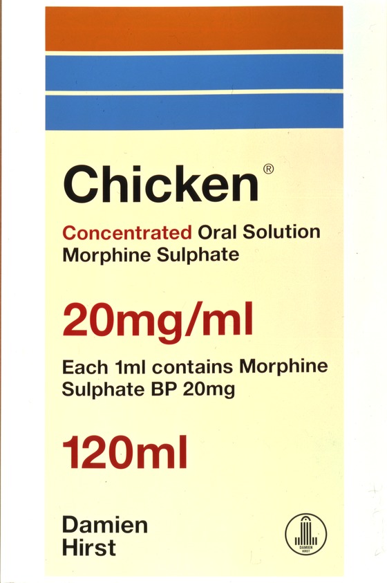 Damien Hirst (British, born 1965). <em>Chicken</em>, 1999. Screenprint in 13 parts, 60 1/8 x 39 7/8 in.  (152.7 x 101.3 cm). Brooklyn Museum, Gift of the Prints and Photographs Council, Alfred T. White Fund, Emily Winthrop Miles Fund, and Mary Smith Dorward Fund, 2000.110c. © artist or artist's estate (Photo: Brooklyn Museum, 2000.110c.jpg)