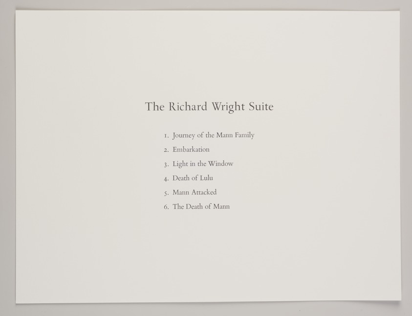 John Wilson (American, born 1922). <em>Table of Contents</em>, 2001. Printed text, Sheet: 11 7/8 x 15 7/8 in. (30.2 x 40.3 cm). Brooklyn Museum, Emily Winthrop Miles Fund, 2002.74.2. © artist or artist's estate (Photo: Brooklyn Museum, 2002.74.2_PS11.jpg)