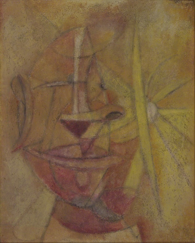 Rufino Tamayo (Mexican, 1899-1991). <em>Man in Sunlight</em>, 1953. Oil on Masonite, 19 1/2 x 15 1/2 in. Brooklyn Museum, Gift of The Beatrice and Samuel A. Seaver Foundation, 2004.30.24. © artist or artist's estate (Photo: Brooklyn Museum, 2004.30.24.jpg)