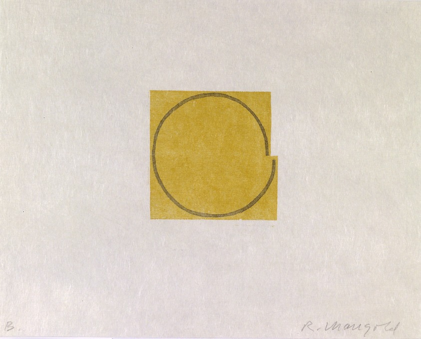 Robert Mangold (American, born 1937). <em>Robert Mangold Prints, 1968-1998 (Original Woodcut)</em>, 2000. Woodcut
, 8 11/16 x 10 5/8 in. (22 x 27 cm). Brooklyn Museum, Purchased with Restricted Library Funds from the Brooklyn Museum Library and Alfred T. White Fund, 2004.38.8. © artist or artist's estate (Photo: Brooklyn Museum, 2004.38.8.jpg)
