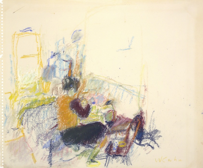 Wolf Kahn (American, 1927-2020). <em>Untitled</em>, n.d. Pastel and crayon on paper, 13 15/16 x 16 15/16 in. (35.4 x 43 cm). Brooklyn Museum, Gift of The Beatrice and Samuel A. Seaver Foundation, 2004.48.7. © artist or artist's estate (Photo: Brooklyn Museum, 2004.48.7.jpg)