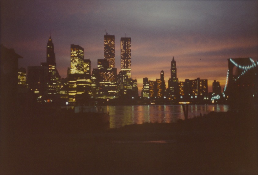 Benjamin Attas (American, born 1921). <em>Brooklyn Bridge, Downtown Manhattan</em>, 1972. Chromogenic print, 9 5/16 x 13 3/4 in. (23.7 x 34.9 cm). Brooklyn Museum, Gift of the artist, 2004.64.4. © artist or artist's estate (Photo: Brooklyn Museum, 2004.64.4.jpg)