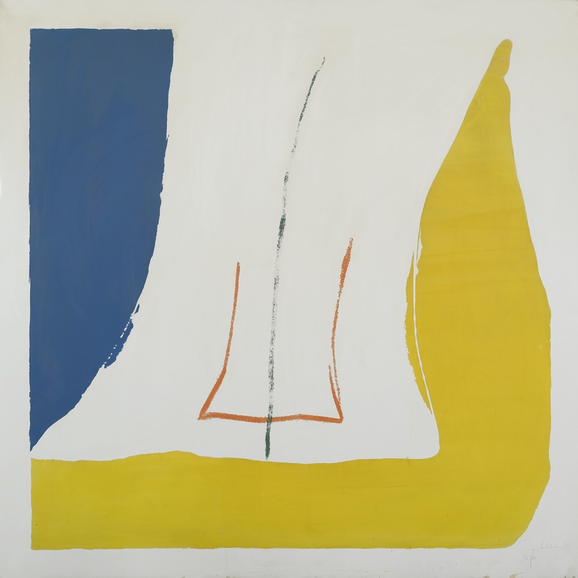 Helen Frankenthaler (American, 1928–2011). <em>Sun Corner</em>, 1968. Screenprint on metal sheet, sheet: 36 × 36 in. (91.4 × 91.4 cm). Brooklyn Museum, Bequest of Anita Steckler, 2005.47. © artist or artist's estate (Photo: Brooklyn Museum, 2005.47_PS1.jpg)