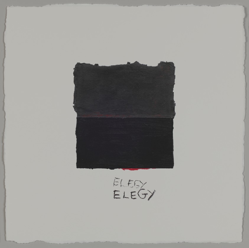 Harmony Hammond (American, born 1944). <em>Double Elegy</em>, 2007. Digital print and hand lithography, 12 × 12 in. (30.5 × 30.5 cm). Brooklyn Museum, Gift of Susan Ball and Wendy Feuer, 2016.22.5. © artist or artist's estate (Photo: Brooklyn Museum, 2016.22.5_PS20.jpg)