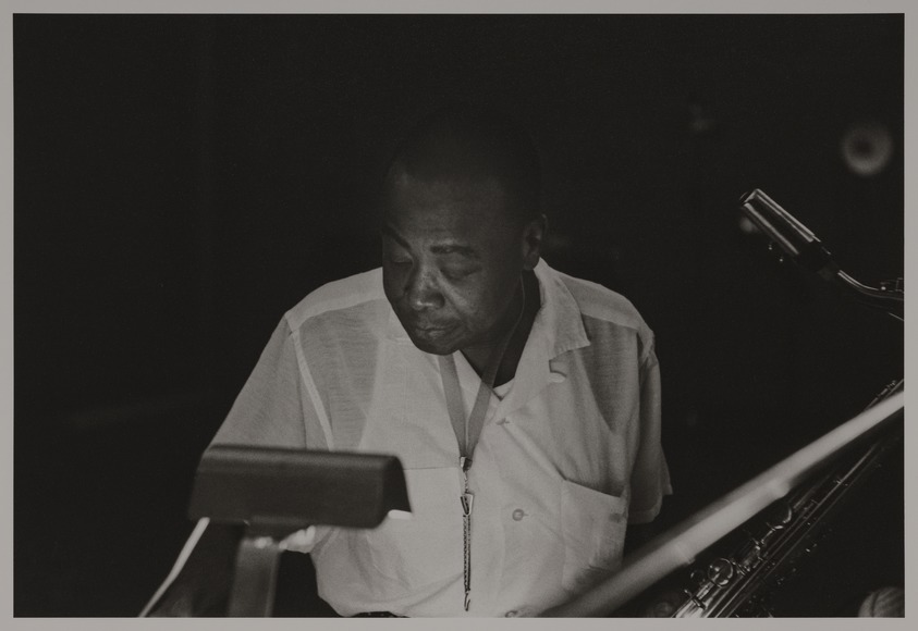 Milt Hinton (born Vicksburg Mississippi, active Chicago, IL, 1910–2000). <em>Gene Sedric, recording studio, N.Y.C.</em>, ca. 1955. Gelatin silver print, 11 × 14 in. (27.9 × 35.6 cm). Brooklyn Museum, Gift of David G. Berger and Holly Maxson, 2023.80.7. © artist or artist's estate (Photo: Brooklyn Museum, 2023.80.7_PS20.jpg)