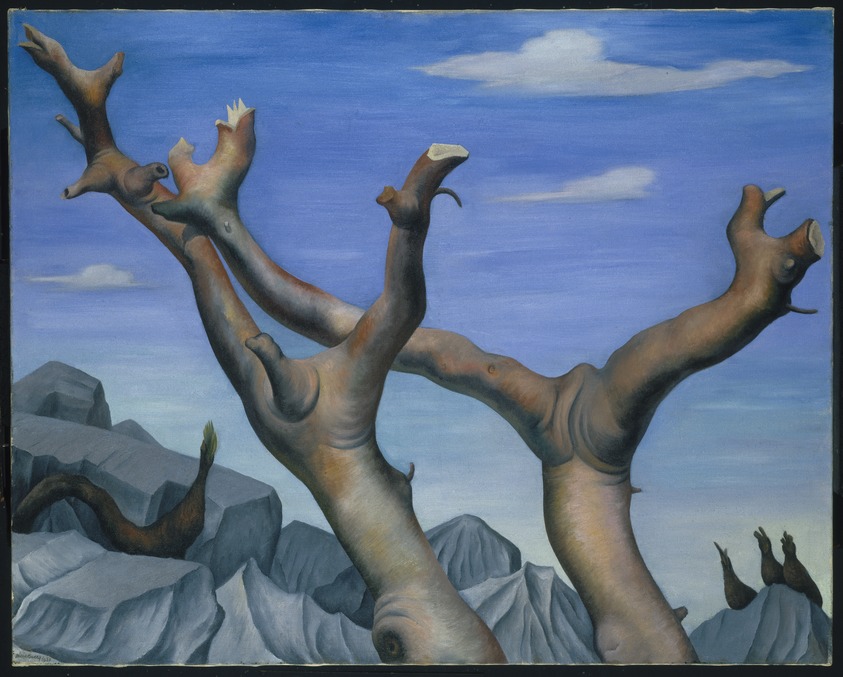 Diego Rivera (Mexican, 1886-1957). <em>Copalli</em>, 1937. Oil on canvas, 36 x 48 1/16 in. (91.5 x 122cm). Brooklyn Museum, A. Augustus Healy Fund, 38.36. © artist or artist's estate (Photo: Brooklyn Museum, 38.36_SL1.jpg)