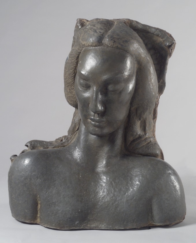 Jose de Creeft (American, born Spain, 1884-1982). <em>Semitic Head</em>, 1936. Lead and concrete, 31 1/2 x 27 9/16 x 18 1/2 in. (80 x 70 x 47 cm). Brooklyn Museum, Dick S. Ramsay Fund, 38.557. © artist or artist's estate (Photo: Brooklyn Museum, 38.557.jpg)