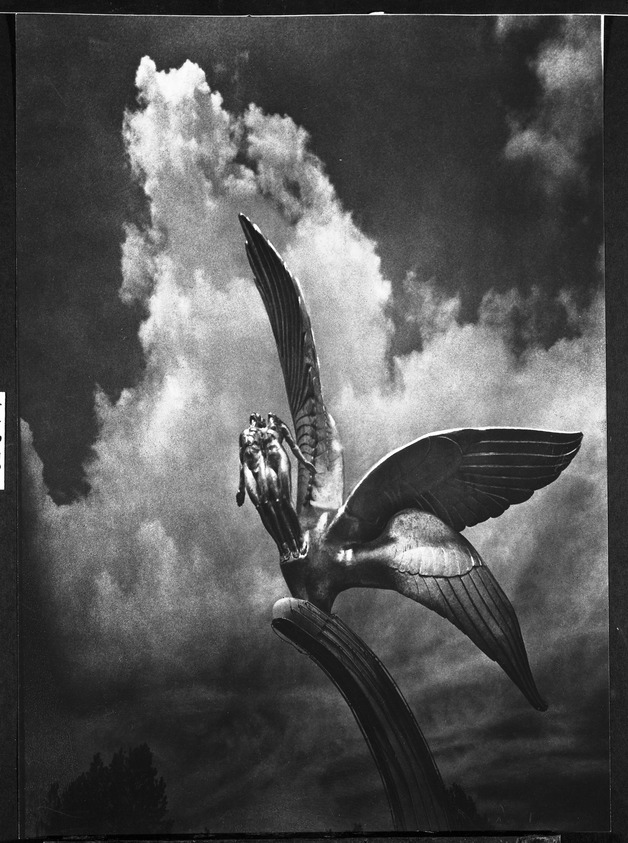 Adolf Fassbender (American, 1884-1980). <em>On High</em>, n.d. Gum bichromate print, image/sheet: 14 x 19 1/2 in. (35.6 x 49.5 cm). Brooklyn Museum, Gift of the artist, 41.383. © artist or artist's estate (Photo: Brooklyn Museum, 41.383_bw.jpg)