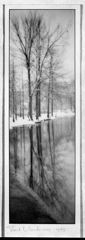 Paul L. Anderson (American, 1880-1956). <em>Early Spring</em>, 1943. Gelatin silver print, image: 2 1/2 x 8 1/2 in. (6.4 x 21.6 cm). Brooklyn Museum, Gift of the artist, 44.28. © artist or artist's estate (Photo: Brooklyn Museum, 44.28_bw.jpg)