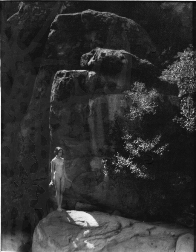 Forman G. Hanna (American, 1881-1950). <em>Cliff Base</em>. Photograph, 11 x 14 in. (27.9 x 35.6 cm). Brooklyn Museum, Gift of the artist, 47.126. © artist or artist's estate (Photo: Brooklyn Museum, 47.126_acetate_bw.jpg)