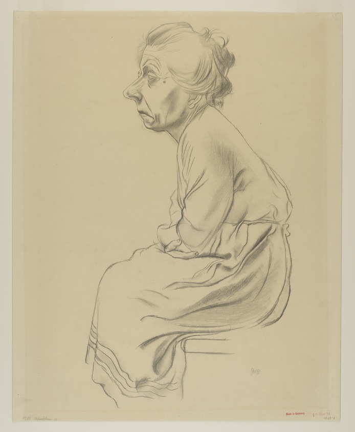 George Grosz (American, born Germany, 1893-1959). <em>Old Woman</em>, 1924. Drawing in pencil Brooklyn Museum, Dick S. Ramsay Fund, 48.69.1. © artist or artist's estate (Photo: Brooklyn Museum, 48.69.1_PS11.jpg)