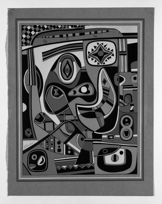 Steve Wheeler (American, 1912-1992). <em>Little Joe</em>, 1949. Serigraph on paper, 11 1/4 x 8 7/8 in. (28.5 x 22.6 cm). Brooklyn Museum, 49.85. © artist or artist's estate (Photo: Brooklyn Museum, 49.85_bw.jpg)