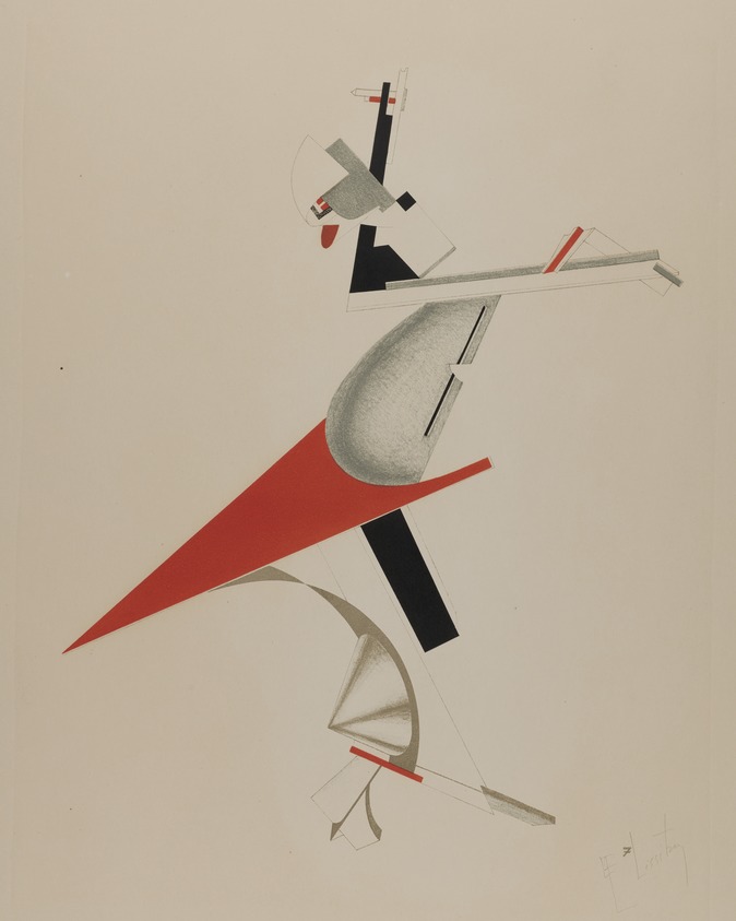 El Lissitzky (Russian, 1890–1941). <em>Troublemaker (Zankstifter)</em>, 1923. Lithograph on wove paper, 15 3/16 x 12 3/16 in. (38.5 x 31 cm). Brooklyn Museum, By exchange, 50.191.7. © artist or artist's estate (Photo: Brooklyn Museum, 50.191.7_cropped_PS22.jpg)