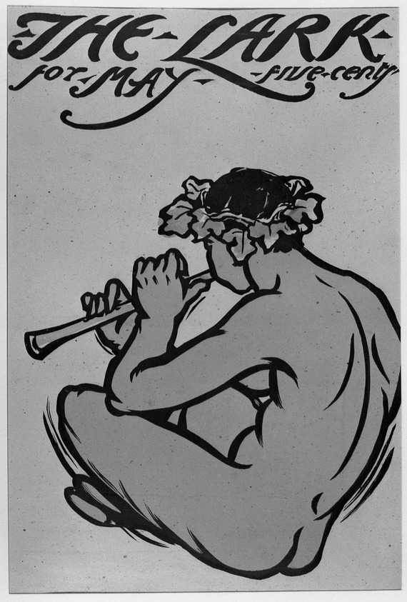 Florence Lundborg. <em>Piping Fawn</em>. Woodcut on paper, sheet: 18 7/16 x 12 5/16 in. (46.8 x 31.3 cm). Brooklyn Museum, Dick S. Ramsay Fund, 53.167.17. © artist or artist's estate (Photo: Brooklyn Museum, 53.167.17_acetate_bw.jpg)