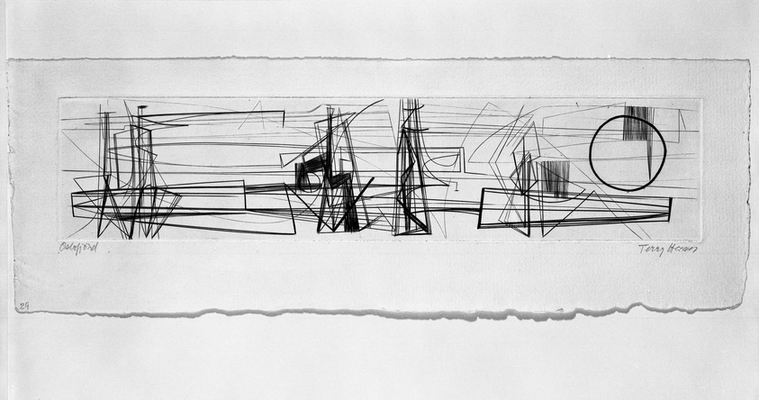 Terry Haass (Czech, born 1923). <em>Olsafjord</em>. Engraving on laid paper, 4 x 17 13/16 in. (10.1 x 45.2 cm). Brooklyn Museum, Dick S. Ramsay Fund, 53.33. © artist or artist's estate (Photo: Brooklyn Museum, 53.33_bw.jpg)
