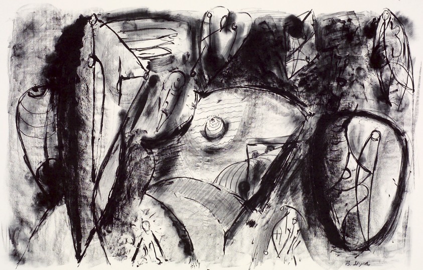 Briggs Dyer (American, 1911-1970). <em>Dream for Anytime</em>, 1954. Lithograph, Sheet: 18 7/8 x 24 7/8 in. (47.9 x 63.2 cm). Brooklyn Museum, Gift of Artists Equity, Chicago Chapter, 54.153.31. © artist or artist's estate (Photo: Brooklyn Museum, 54.153.31.jpg)