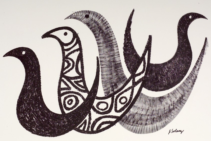 John Solarz. <em>Birds</em>, 1954. Lithograph, Sheet: 18 7/8 x 24 7/8 in. (47.9 x 63.2 cm). Brooklyn Museum, Gift of Artists Equity, Chicago Chapter, 54.153.9. © artist or artist's estate (Photo: Brooklyn Museum, 54.153.9.jpg)