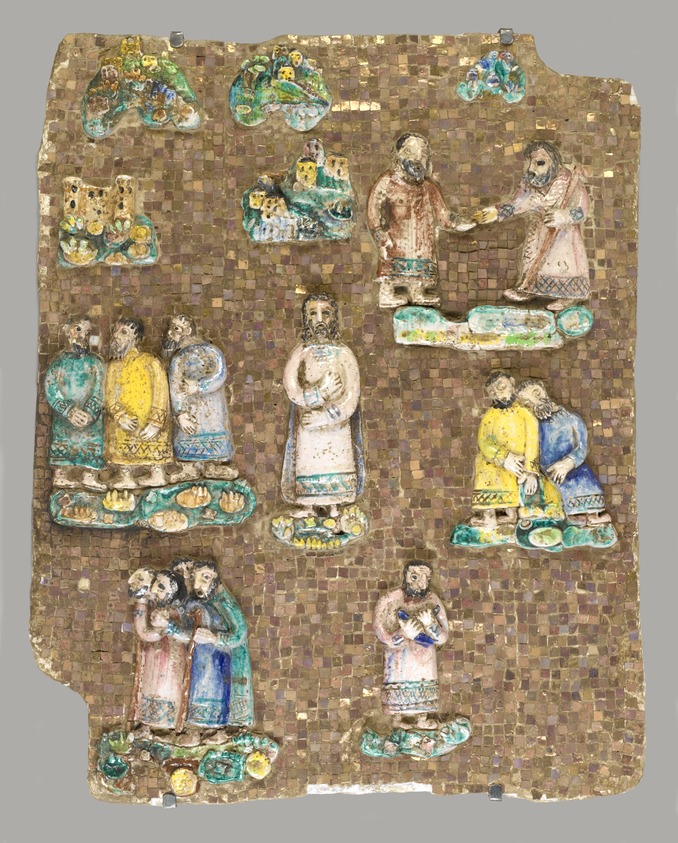 Giuseppe Macedonio (Italian, 1906-1986). <em>Christ and Apostles</em>. Ceramic and mosaic, 24 x 30 1/2 in. (61 x 77.5 cm). Brooklyn Museum, Gift of the Italian Government, 54.65.6. © artist or artist's estate (Photo: Brooklyn Museum, 54.65.6_PS2.jpg)