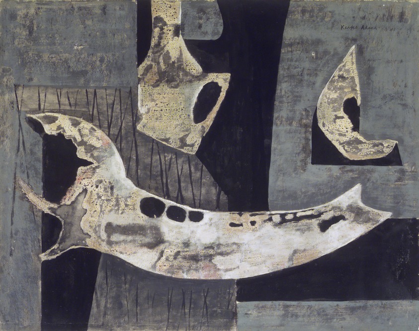Keiko Akana (Japanese, born 1924). <em>Fossil</em>. Watercolor, 22 1/2 x 28 1/2in. (57.2 x 72.4cm). Brooklyn Museum, Frank L. Babbott Fund, 55.108. © artist or artist's estate (Photo: Brooklyn Museum, 55.108.jpg)
