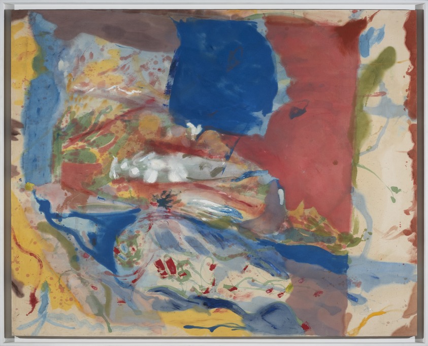 Helen Frankenthaler (American, 1928-2011). <em>Lorelei</em>, 1957. Oil on untreated cotton duck, 70 5/8 x 86 3/4 in. (179.4 x 220.3 cm). Brooklyn Museum, Purchase gift of Allan D. Emil, 58.39. © artist or artist's estate (Photo: Brooklyn Museum, 58.39_PS11.jpg)