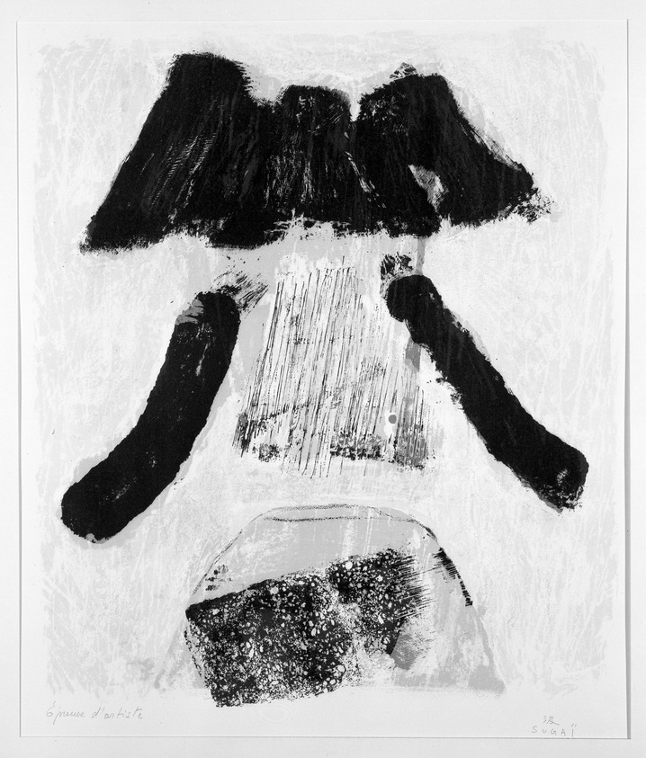 Kumi Sugai (1919-1996). <em>The Man</em>. Lithograph on paper, 19 x 16 1/4 in. (48.3 x 41.3 cm). Brooklyn Museum, Caroline A.L. Pratt Fund, 59.15.12. © artist or artist's estate (Photo: Brooklyn Museum, 59.15.12_bw.jpg)