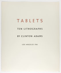Clinton Adams (American, 1918-2002). <em>Title Page</em>, 1960; published 1961. Printed text, Sheet: 18 1/8 x 15 in. (46 x 38.1 cm). Brooklyn Museum, Dick S. Ramsay Fund, 61.211.12. © artist or artist's estate (Photo: Brooklyn Museum, 61.211.12.jpg)