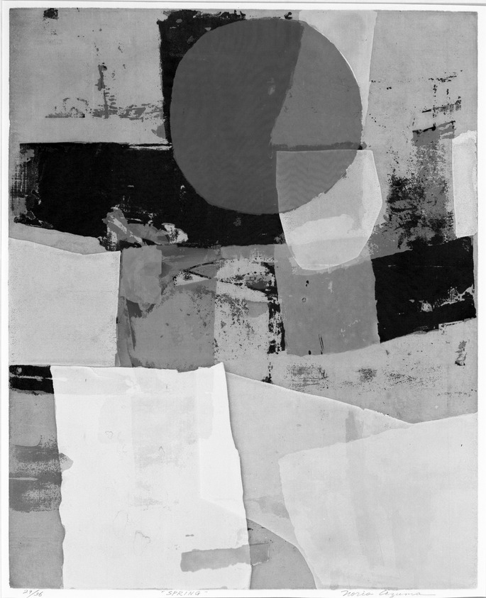 Norio Azuma (American, born Japan, 1928-2004). <em>Spring</em>, mid-20th century. Serigraph in color Brooklyn Museum, Dick S. Ramsay Fund, 63.17.1. © artist or artist's estate (Photo: Brooklyn Museum, 63.17.1_bw.jpg)
