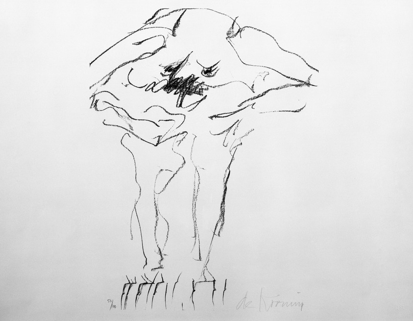 Willem de Kooning (American, born Holland, 1904-1997). <em>Untitled</em>, 1967. Lithograph, Sheet: 17 x 22 in. (43.2 x 55.9 cm). Brooklyn Museum, Dick S. Ramsay Fund, 68.14.5. © artist or artist's estate (Photo: Brooklyn Museum, 68.14.5_acetate_bw.jpg)